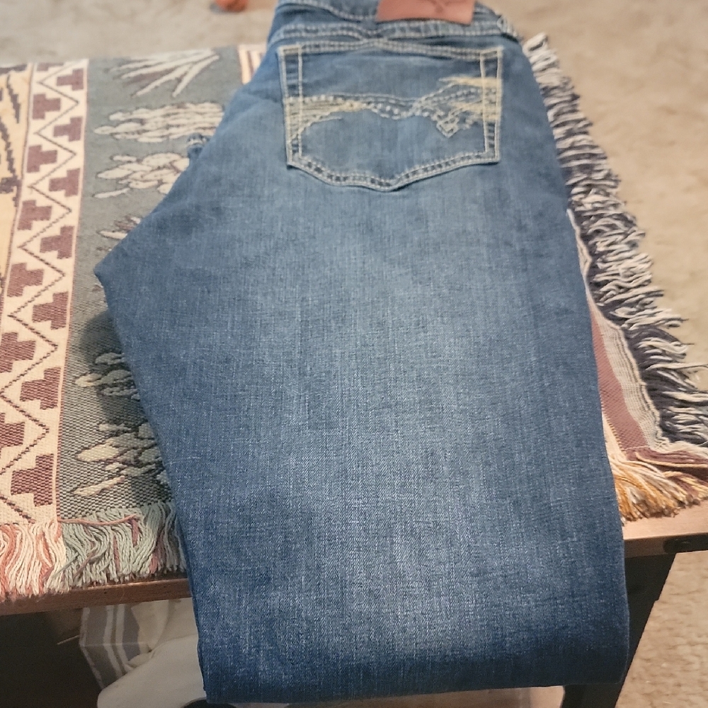 Wrangler Blue Bootcut Jeans Classic Denim
